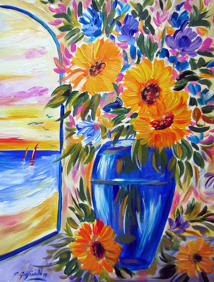 Sunflowers Painting by Roberto Gagliardi