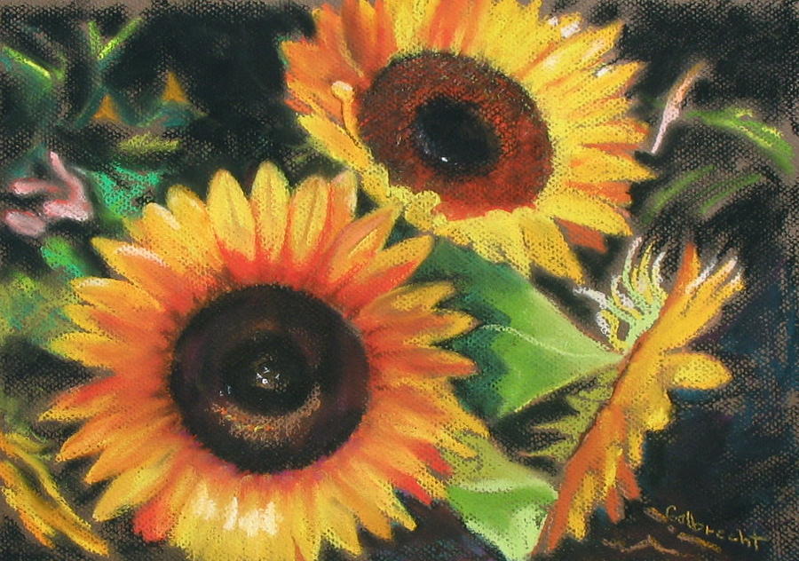 Sunflowers Painting by Shirley Galbrecht