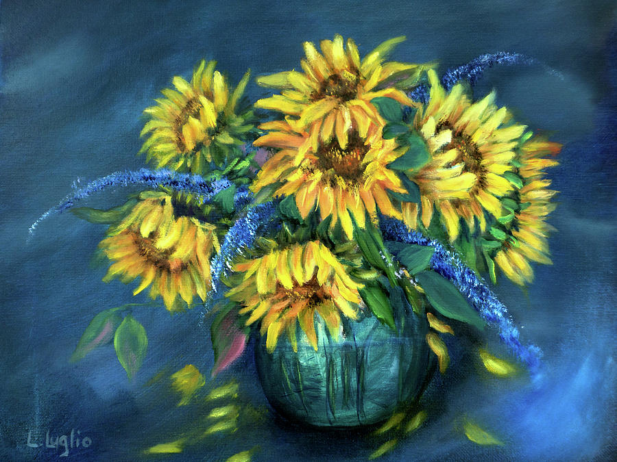 Sunflowers Still Life Painting by Loretta Luglio