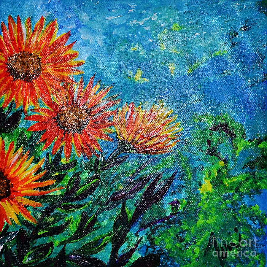 Sunflowers Painting by Terri Duncan - Pixels