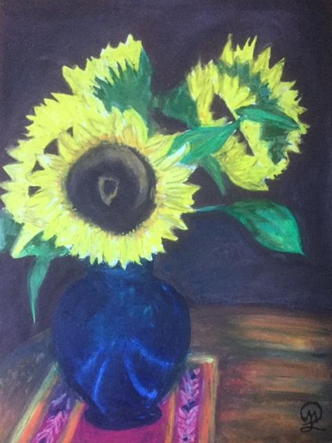 Sunflowers Pastel by Therese Legere
