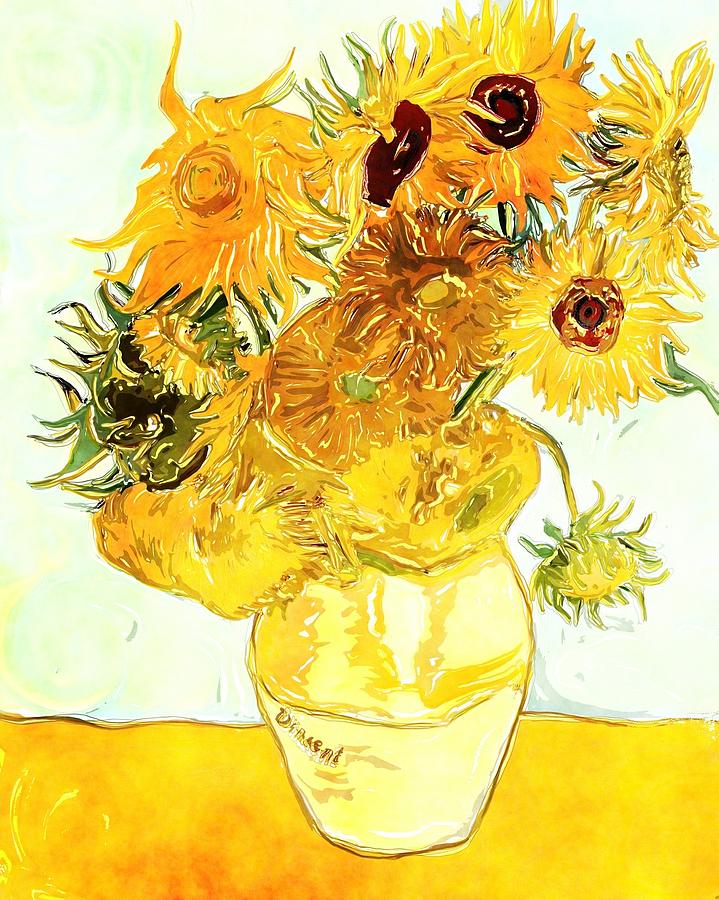 Sunflowers Van Gogh Painting by Vincent Van Gogh