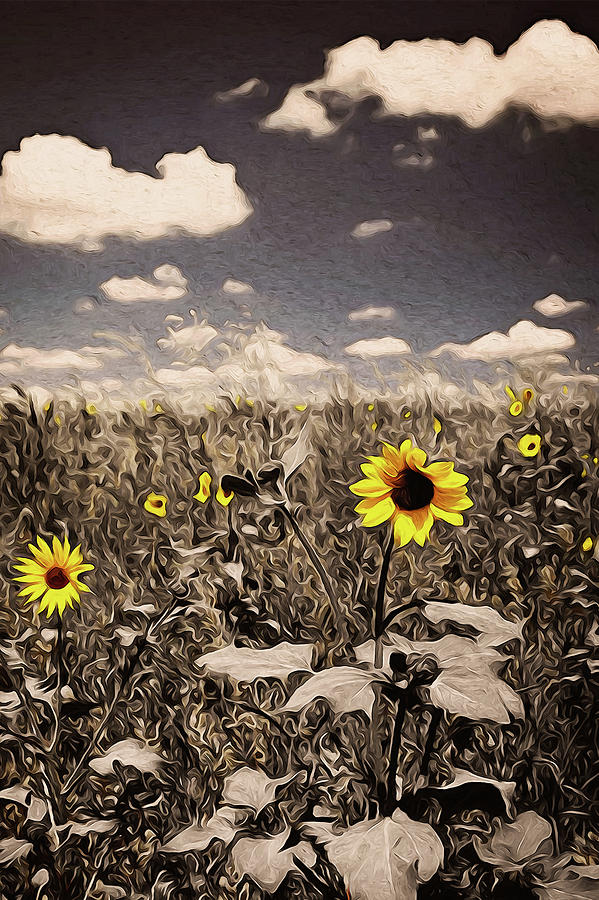 Sunflowers, Whispers of Nature Painting by AM FineArtPrints