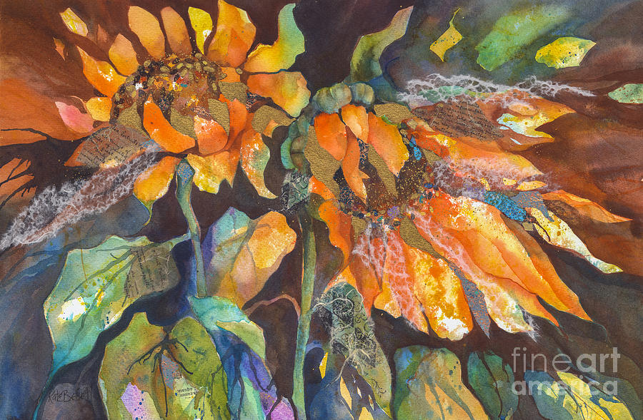 Sunflowers Wild and Free Painting by Kate Bedell