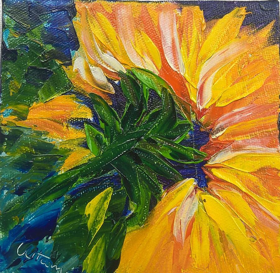 Sunflowers1 Painting by Uttama Sharma - Fine Art America