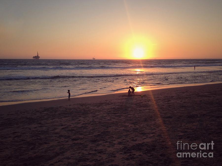 Huntington Beach Photograph - Sungazing and Sandcastles by Leah McPhail