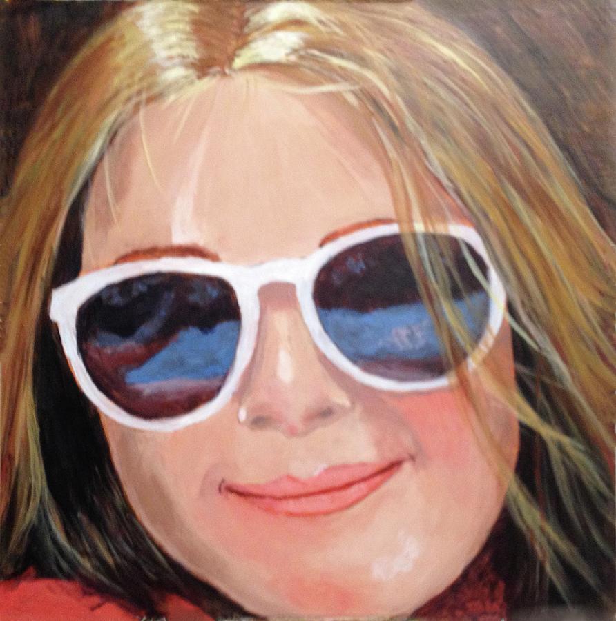 Sunglass reflections Painting by Donna Tucker