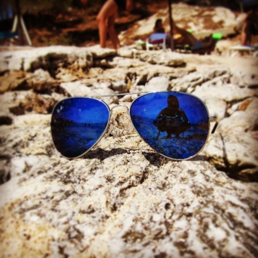 Summer Photograph - #sunglasses #beach #ontherocks #sand by Sreten Savic