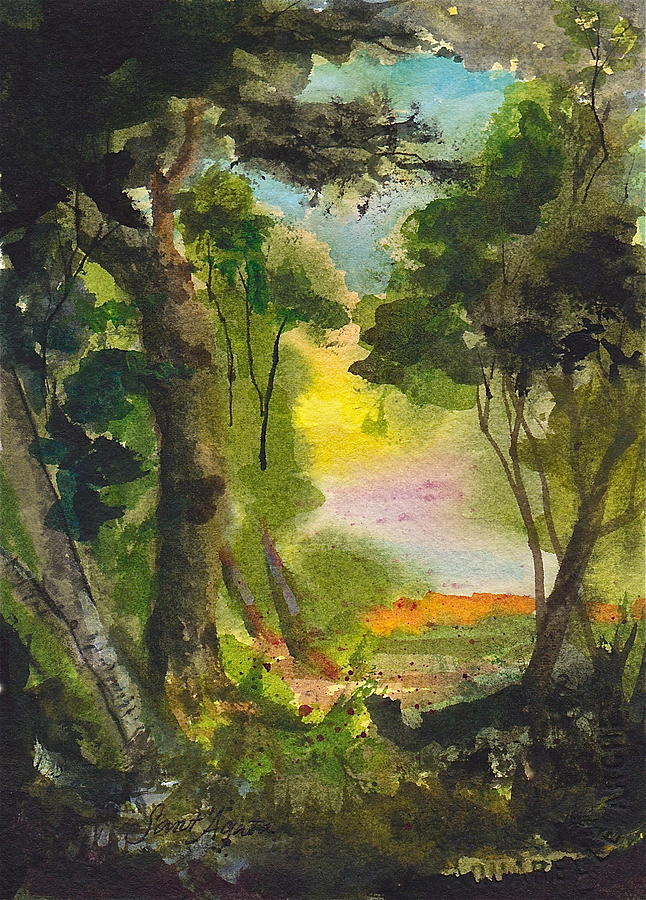 Tree Painting - Sunglow by Frank SantAgata