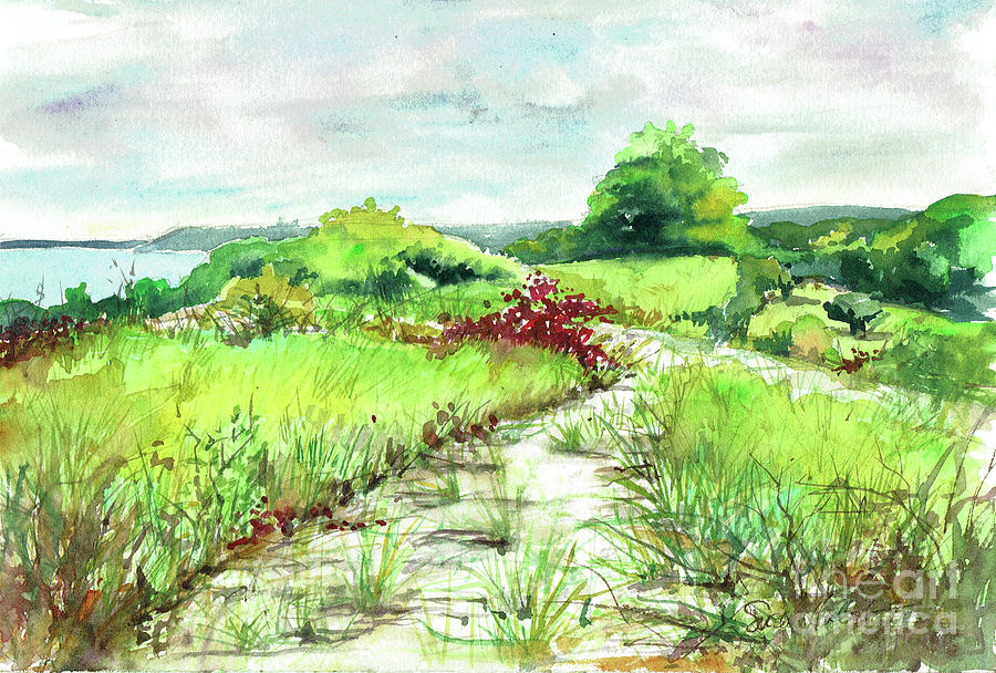 Sunken Meadow, September Painting by Susan Herbst