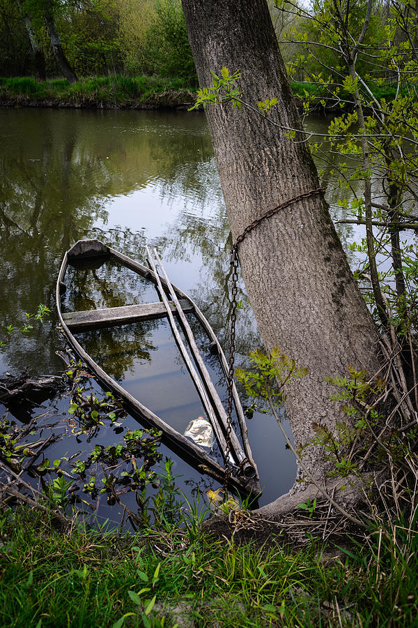 Sunken Rowboat Photograph by Marco Oliveira