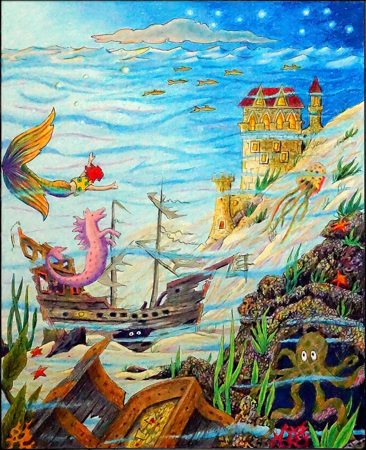 Mermaid Painting - Sunken Ships by Matt Konar