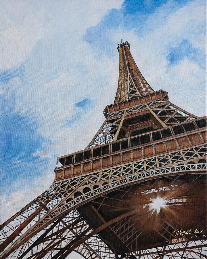 Eiffel Tower Painting - Sunkissed Eiffel Tower by Bill Dunkley