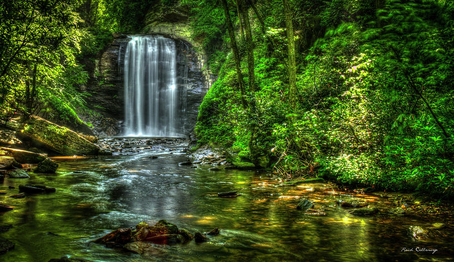 Great Smoky Mountains Looking Glass Falls Art Photograph by Reid Callaway