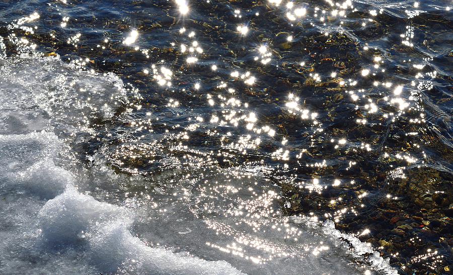 Sunlight On Ice And Water Two  Photograph by Lyle Crump