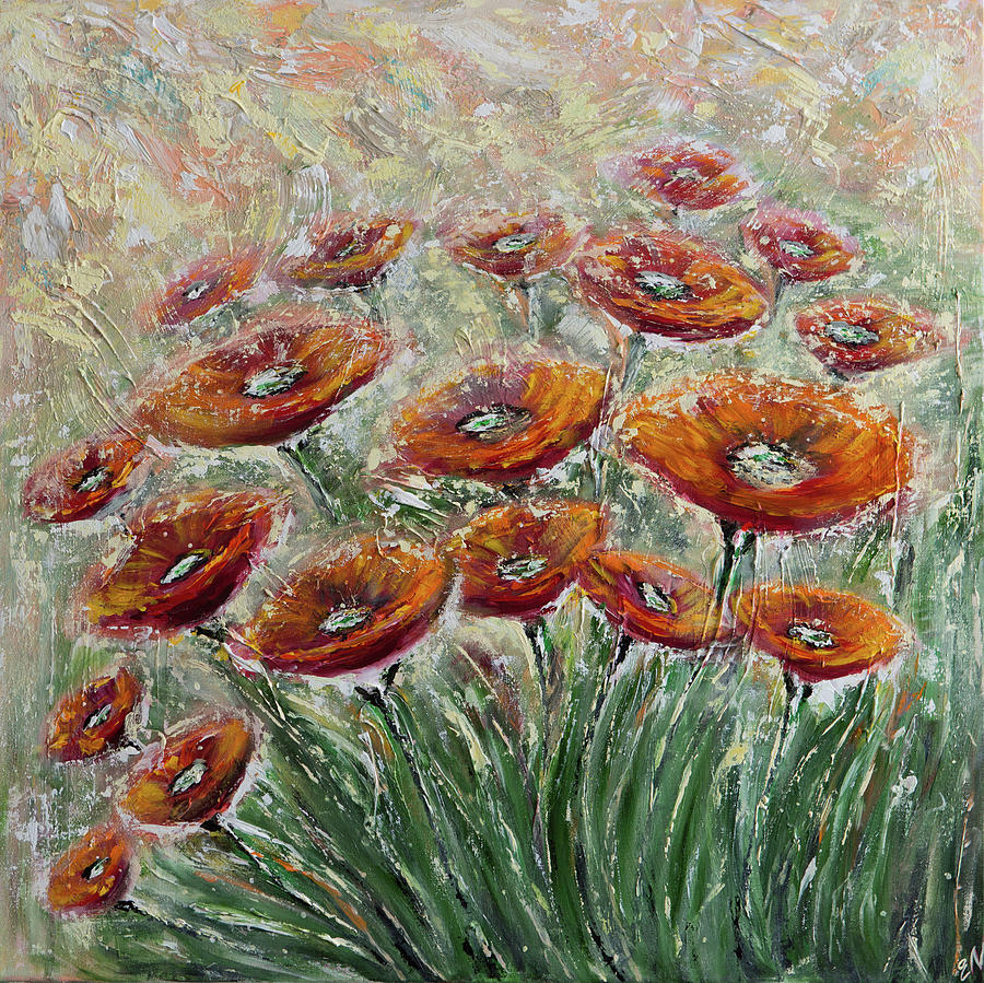 Poppies Painting - Sunlight Poppies by Elena Nesterenko Poppies Painting - Sunlight Poppies by Elena Nesterenko