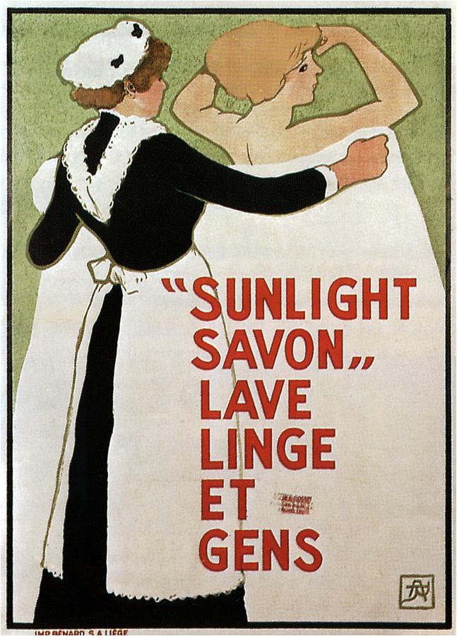 Sunlight Savon - Washing Soap - Vintage Soap Advertising Poster Mixed Media