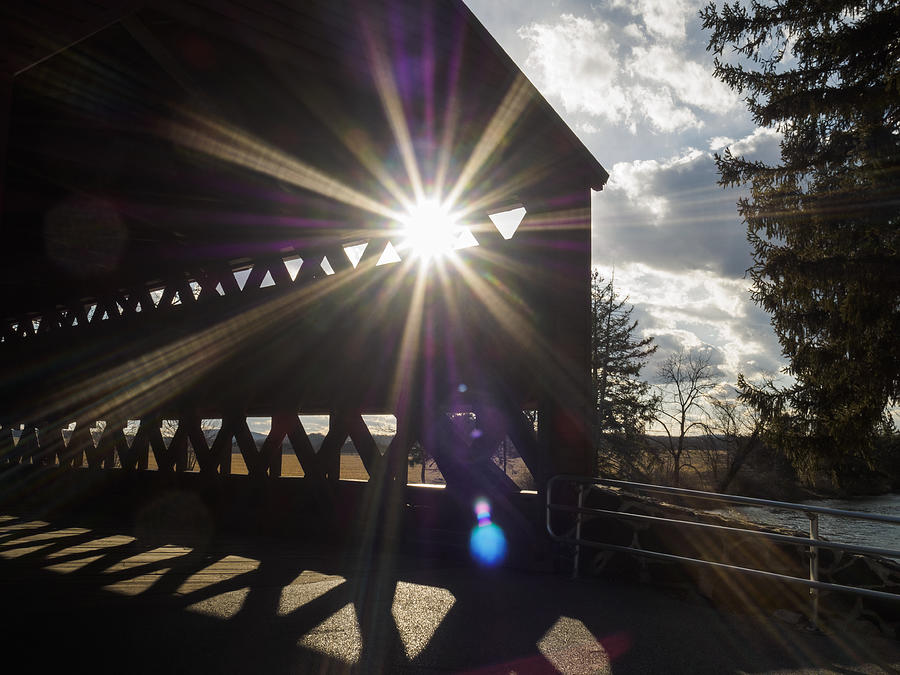 Sunlight through Sachs Covered Bridge  Photograph by Marianne Campolongo
