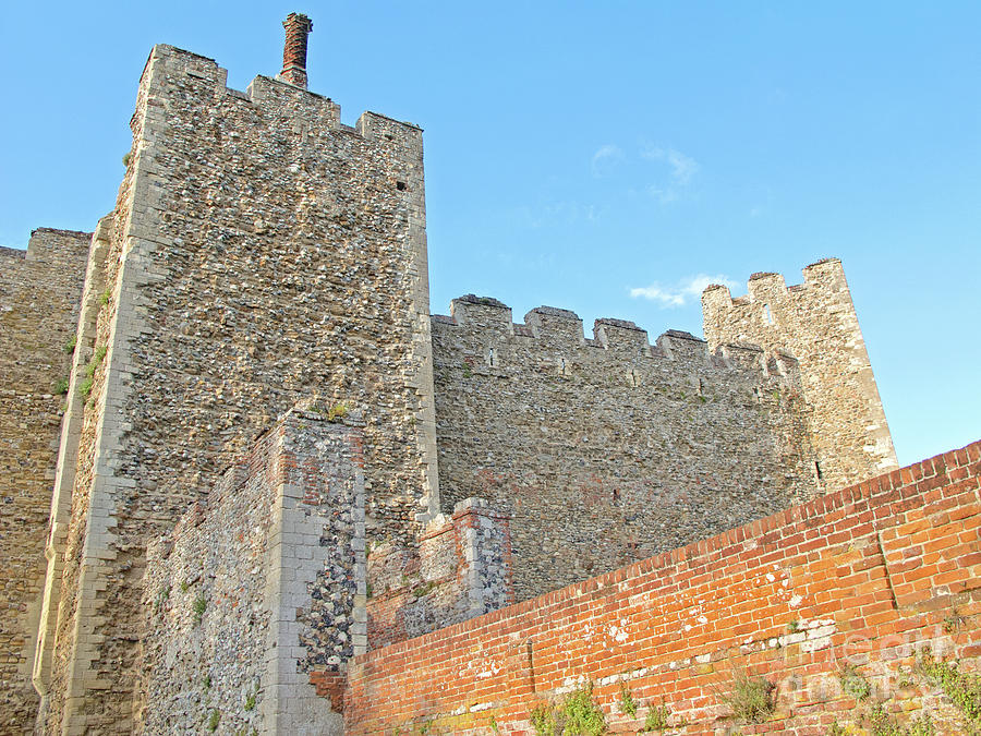 Sunlit Castle Walls Photograph