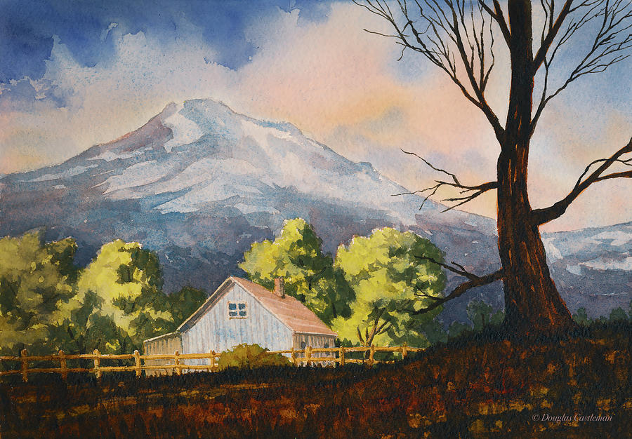 Sunlit Farmhouse Painting by Douglas Castleman