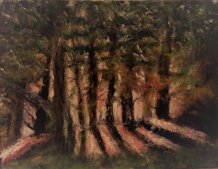 Sunlit Forest Painting by Stephen King