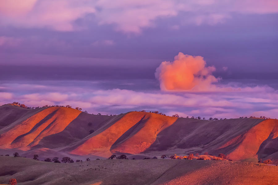 Sunlit Hills and Clouds Photograph by Marc Crumpler