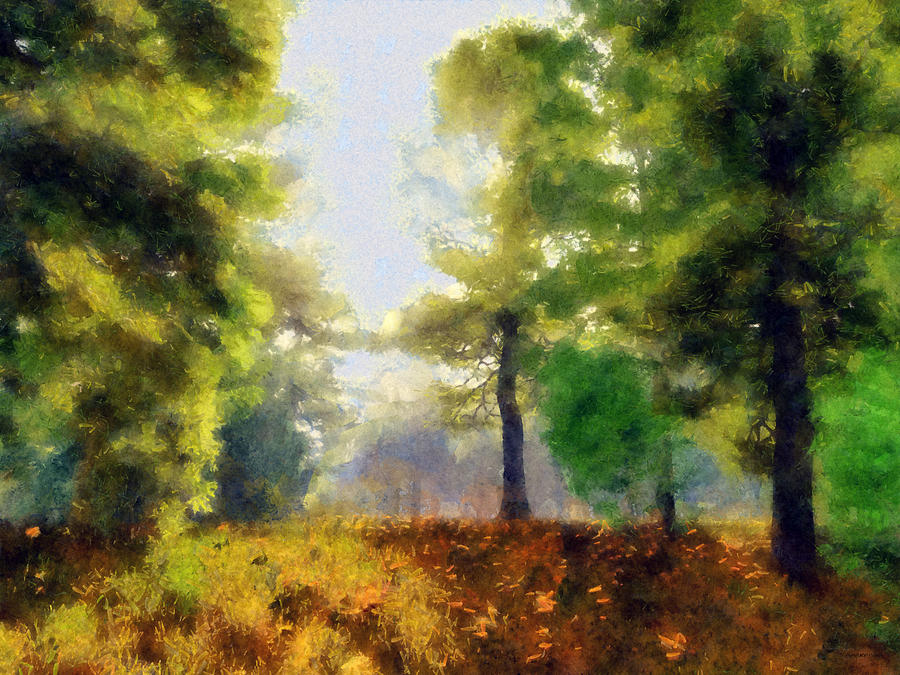 Sunlit Meadow Painted Digital Art by Cynthia Decker