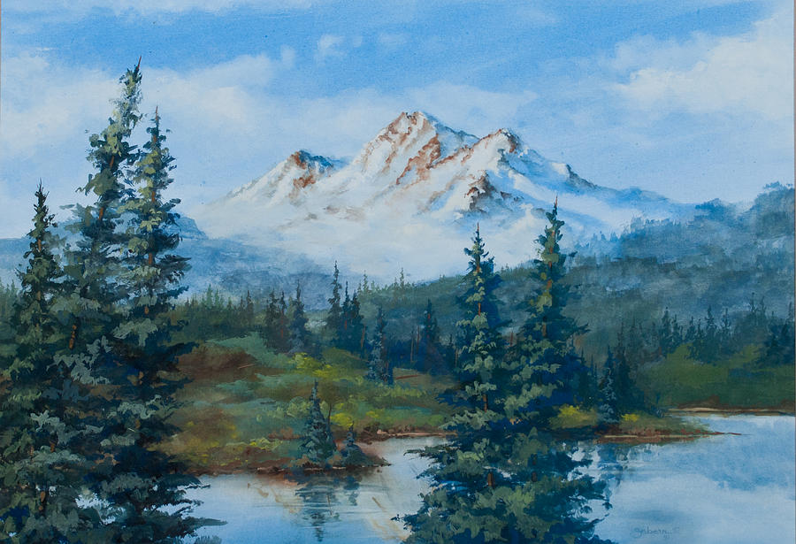 Sunlit Peaks Painting by Pat Sebern - Fine Art America