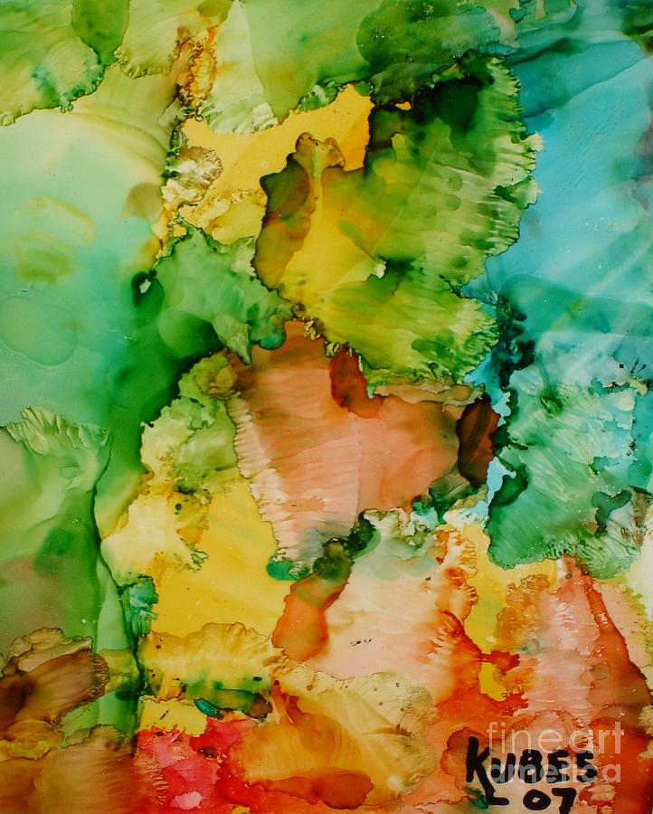 Sunlit Reef Painting by Susan Kubes