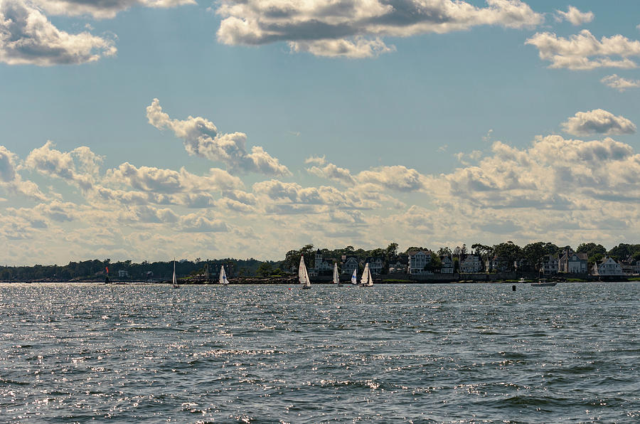 Sunlit Sailboats Norwalk Connecticut from the water Photograph by Marianne Campolongo