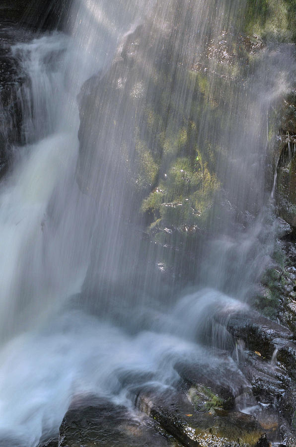 Sunlit Waterfall Photograph by Stephen Vecchiotti