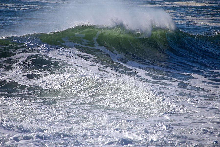 Wave Photograph - Sunlit Wave by John Meader