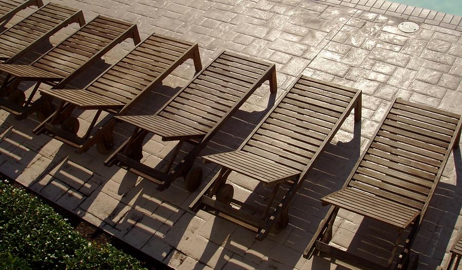 Abstract Photograph - Sunning Chairs by Deborah  Crew-Johnson