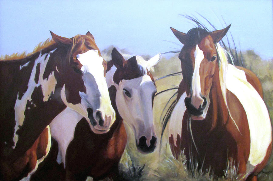 Horse Painting - Sunny Afternoon by Dana Lombardo
