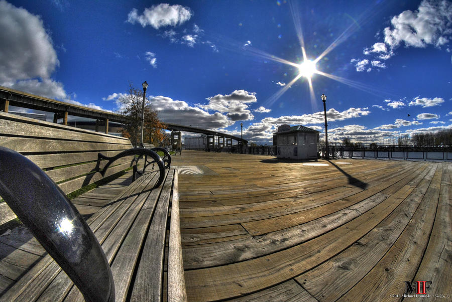 Sunny Autumn Day At Canalside Photograph by Michael Frank Jr