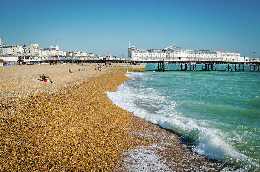 Sunny beach Brighton Photograph by Marius Comanescu - Pixels