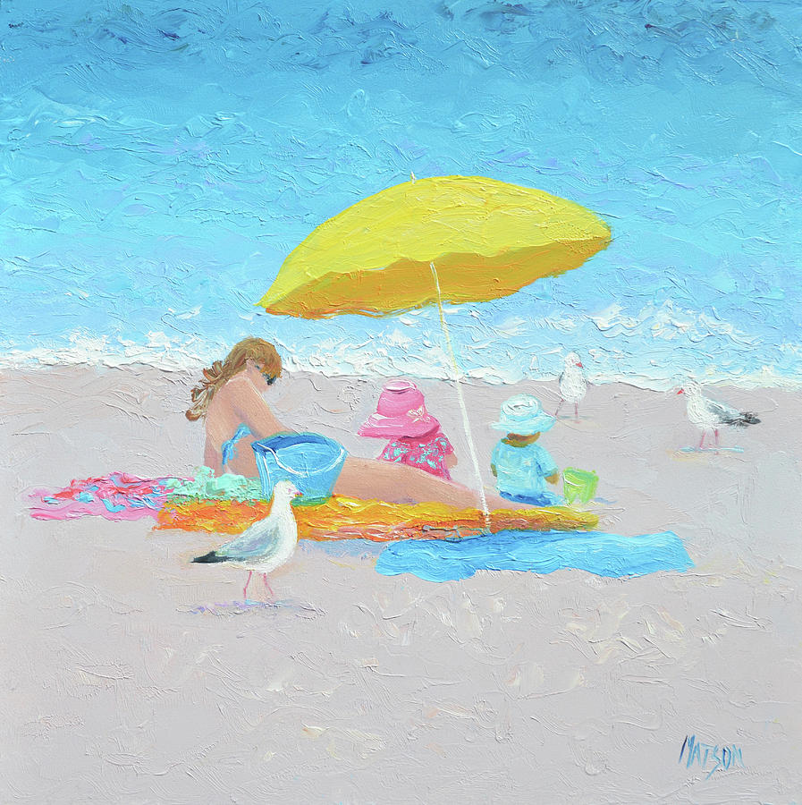 Sunny Beach Days Painting by Jan Matson