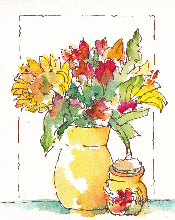Sunny Bouquet No 2 Painting by Pat Katz