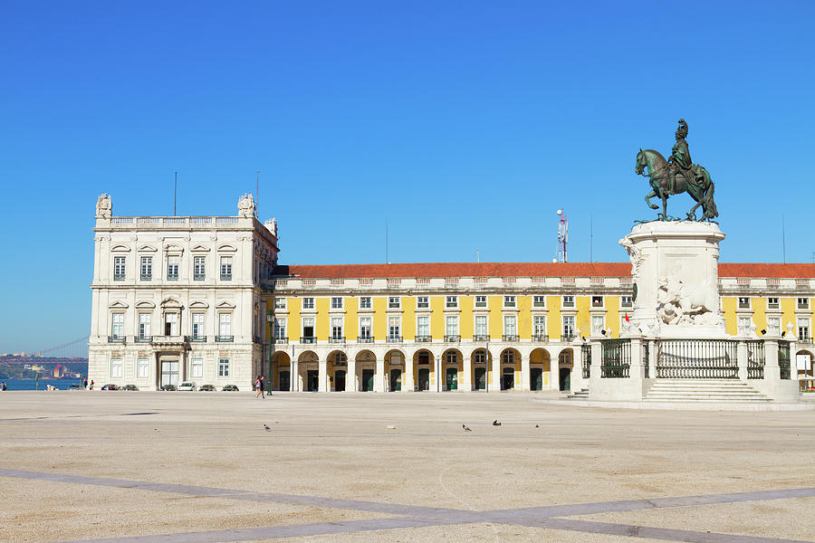 Sunny Commerce Square  in Lisbon Photograph by Anastasy Yarmolovich