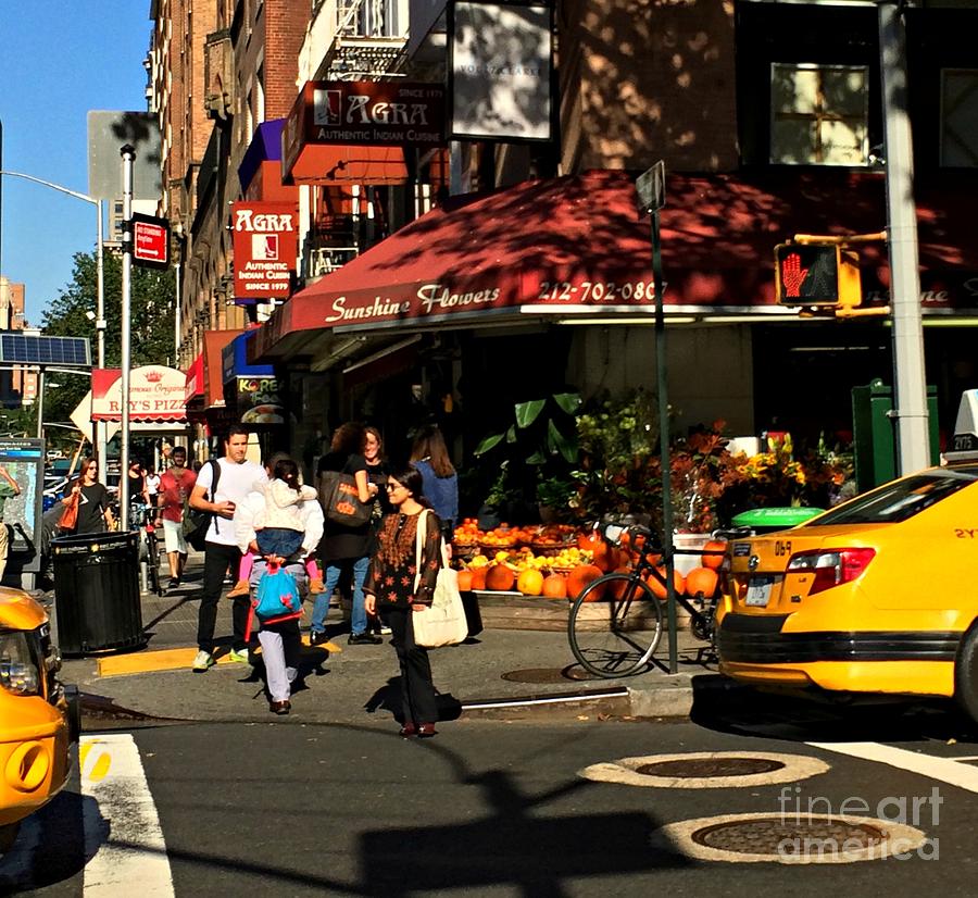 New York City Photograph - Sunny Corner - October in New York by Miriam Danar