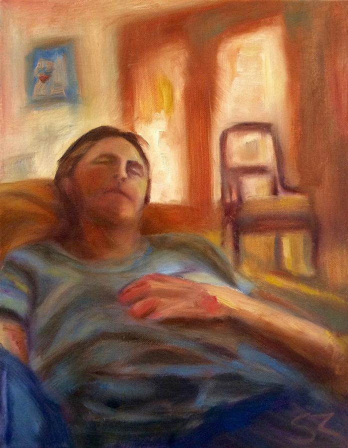 Sunny Couch Dreams Painting by Suzy Norris