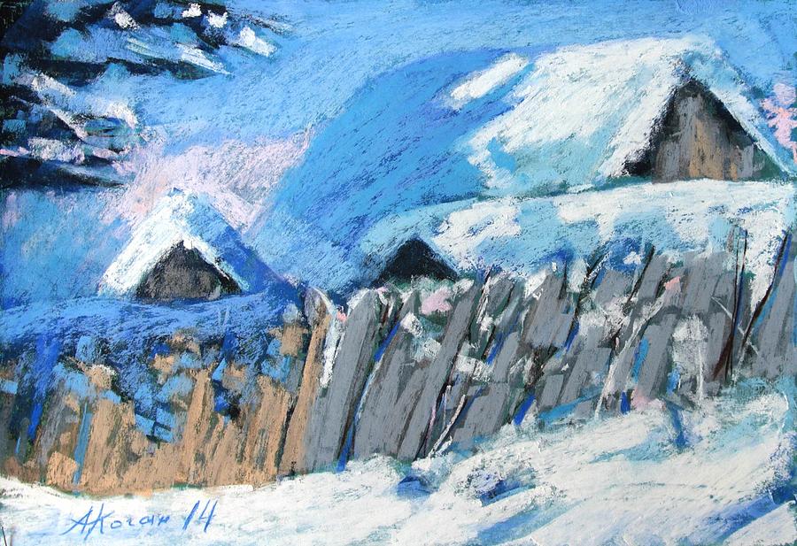 Winter Painting - Sunny day by Alena Kogan