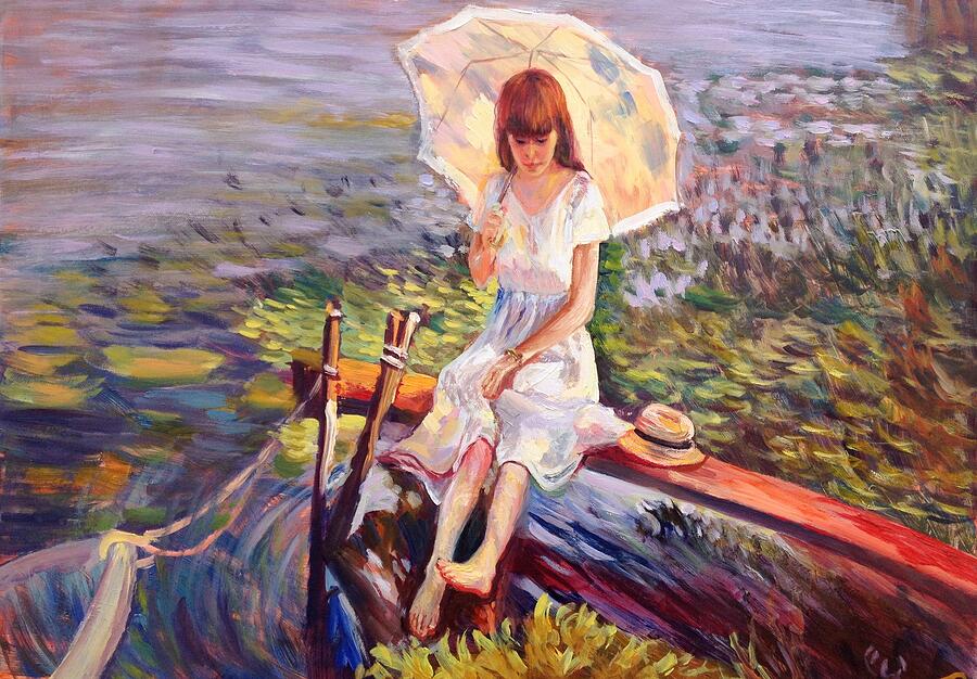 Summer Painting - Sunny day by Elena Sokolova