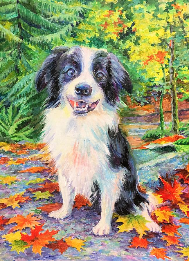 Sunny Dog Painting by Svetlana Nassyrov