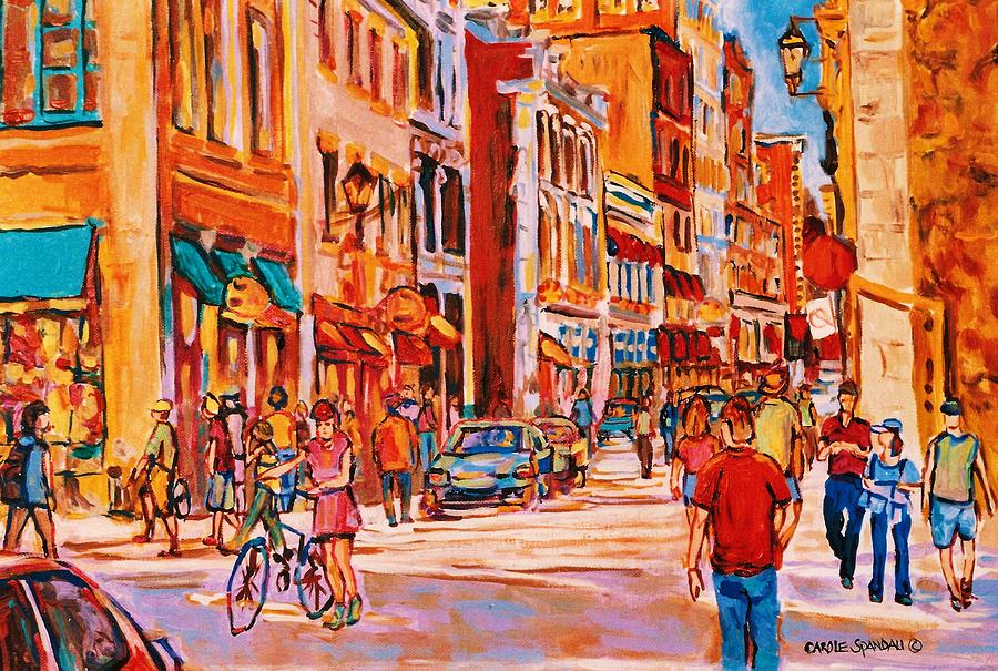Sunny Downtown  Painting by Carole Spandau