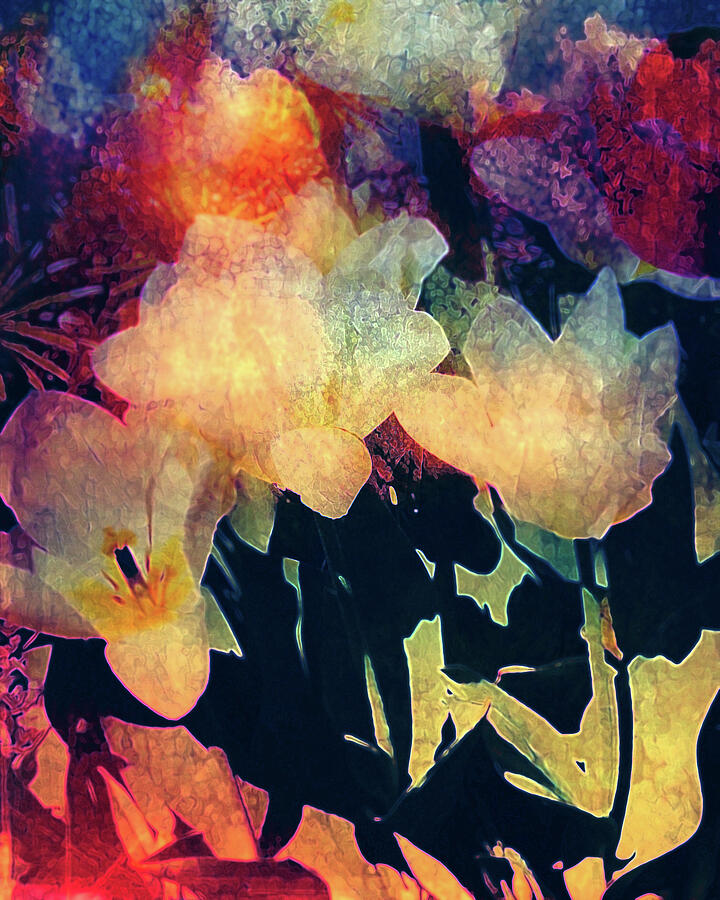 Sunny Floral Abstract Digital Art by Femina Photo Art By Maggie