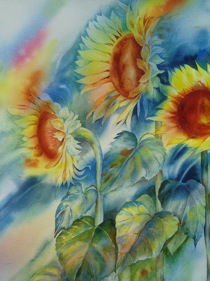 Sunny Flowers Painting by Tara Moorman