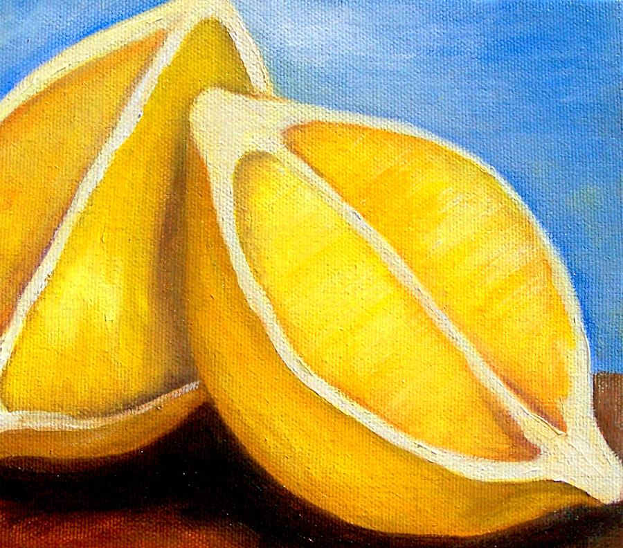 Sunny Lemons Painting by Susan Dehlinger