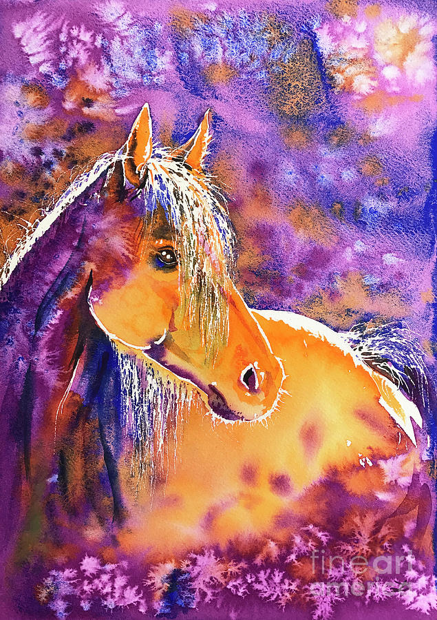Horse Painting - Sunny Mare by Zaira Dzhaubaeva