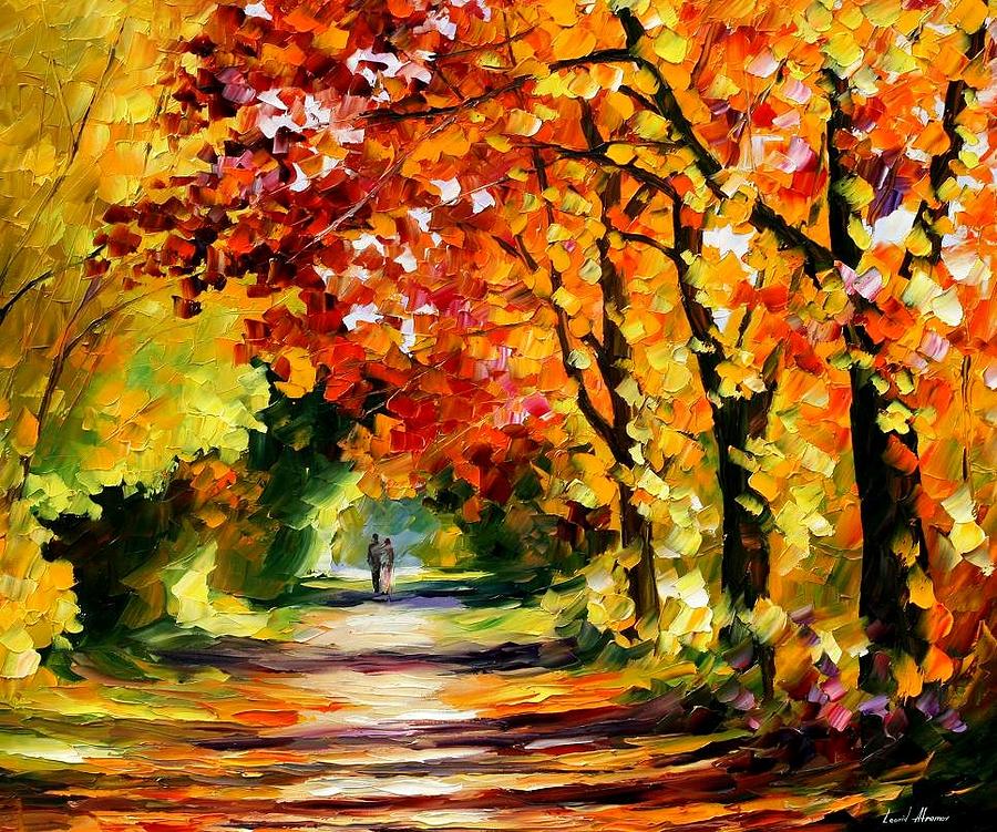 Sunny Path Painting by Leonid Afremov